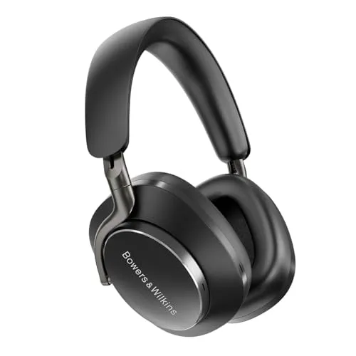 Bowers & Wilkins Px8 Over-Ear Wireless Headphones, Black, 30-Hour Battery, Advanced Noise Cancellation