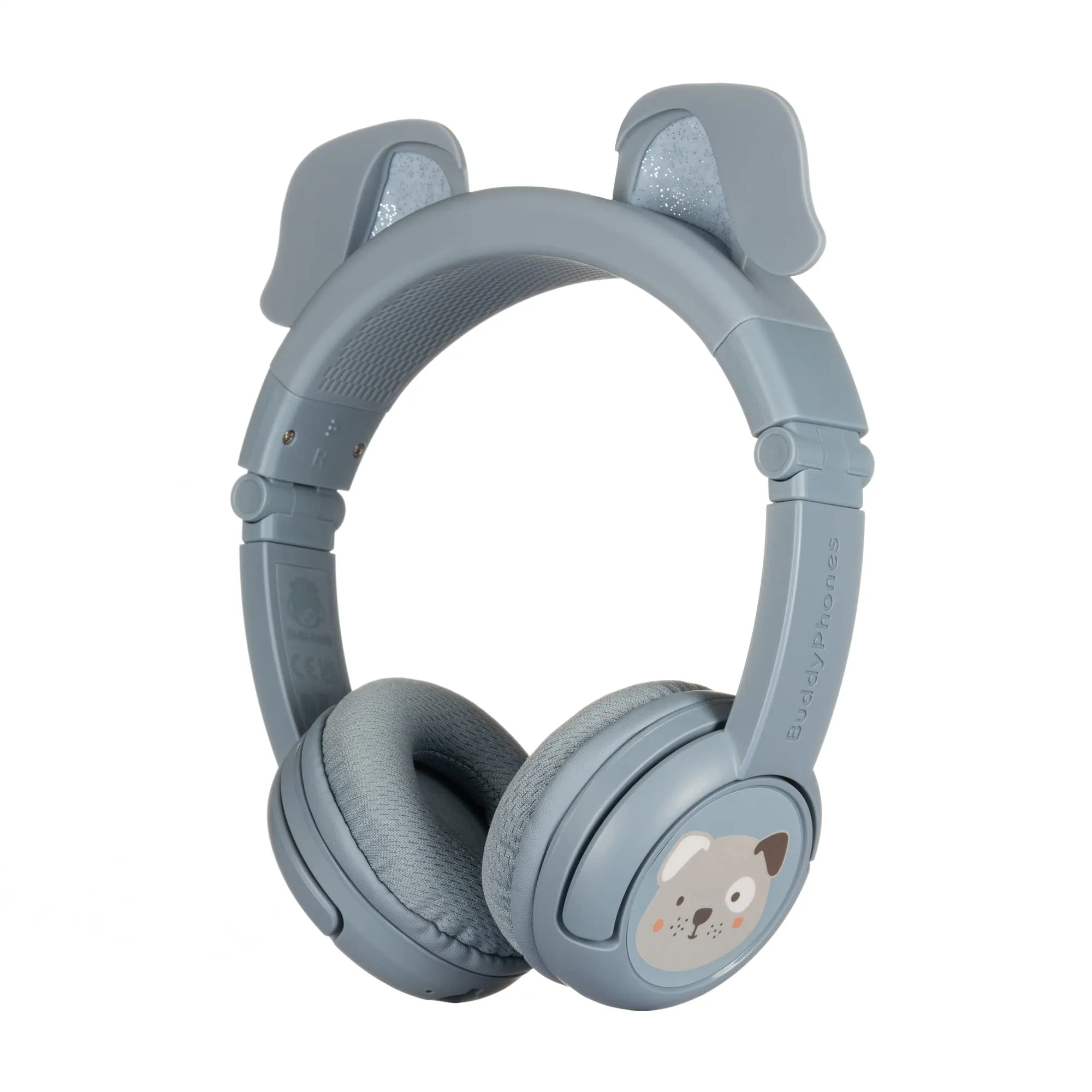 BuddyPhones PlayEars+ Bluetooth Kids Headphones with Cat Ears, 24-Hour Battery, Volume-Limiting