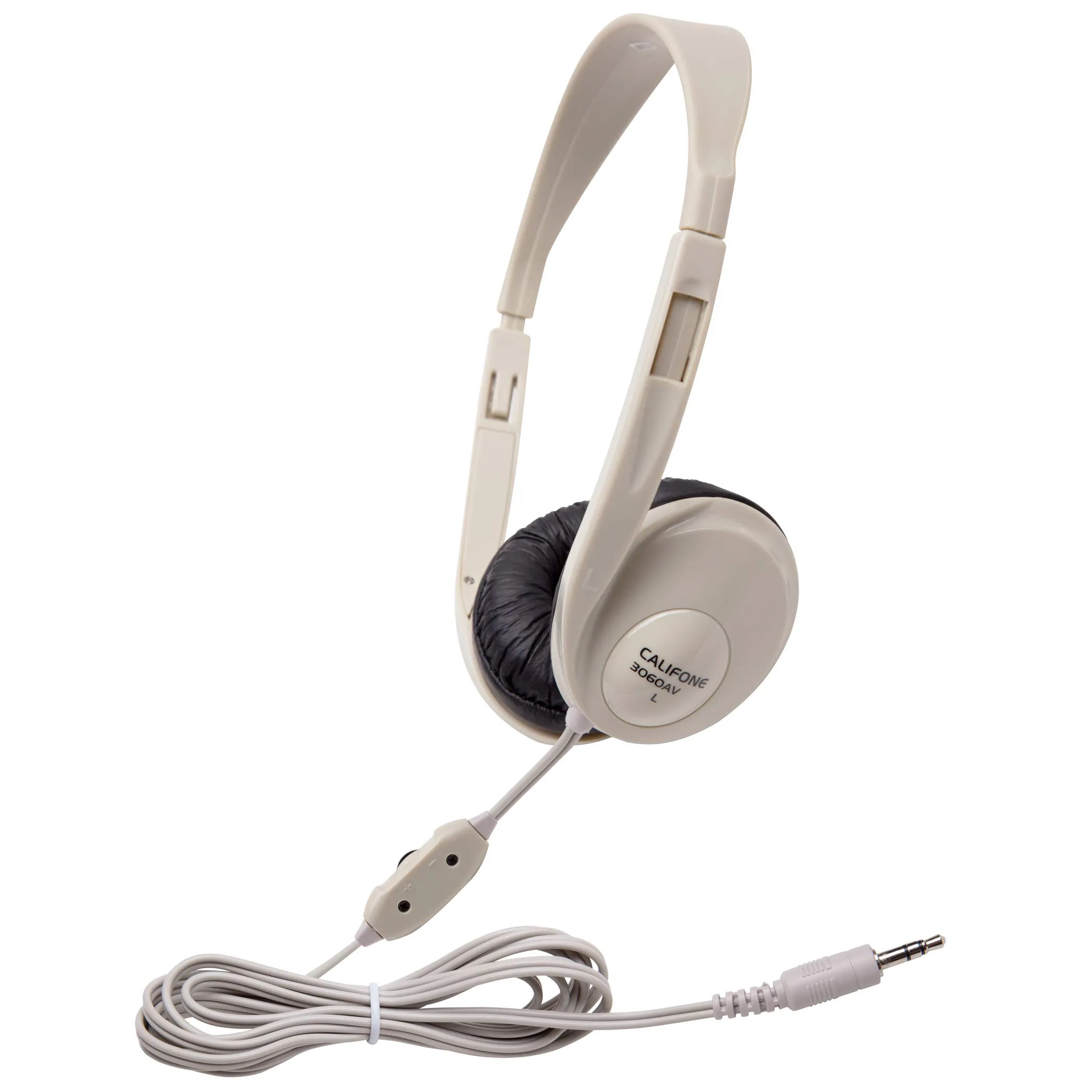 Califone CAF3060AV-A1 Beige Multimedia Stereo Headphones for Classroom Learning