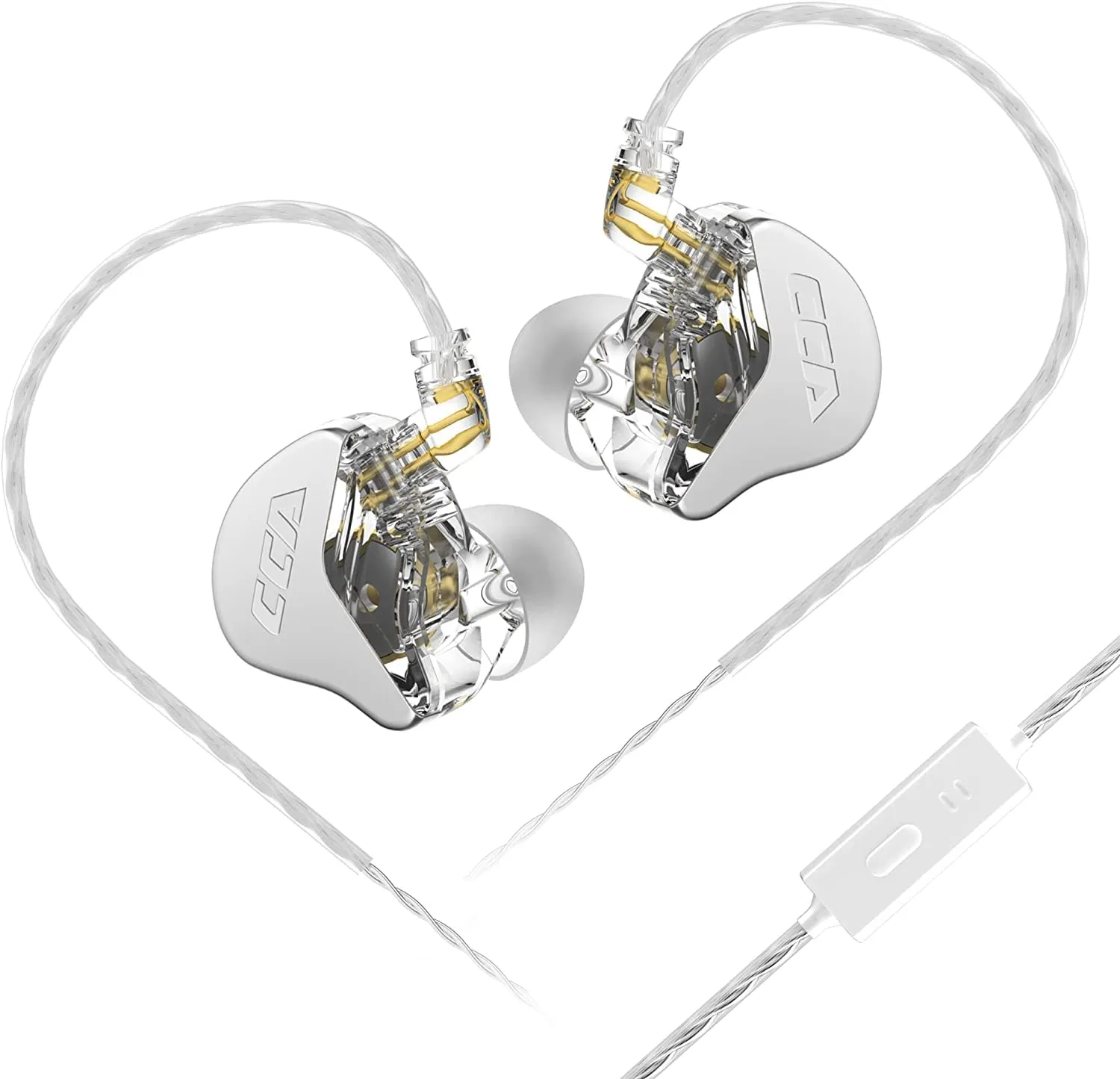 CCA CRA Wired Earbuds with Microphone, Powerful Bass, Noise-Isolating Design, Ergonomic Fit