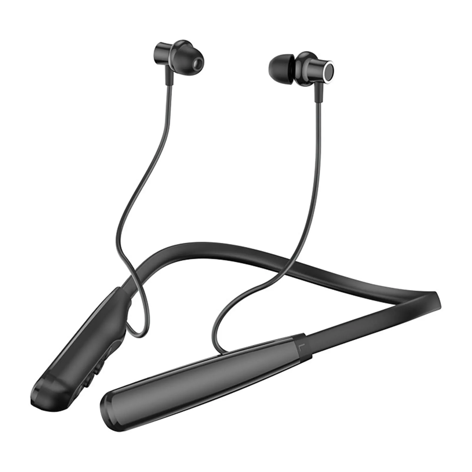 CHUYI Wireless Bluetooth 5.3 Neckband Headphone, 100H Playtime, Magnetic, LED Display, Black