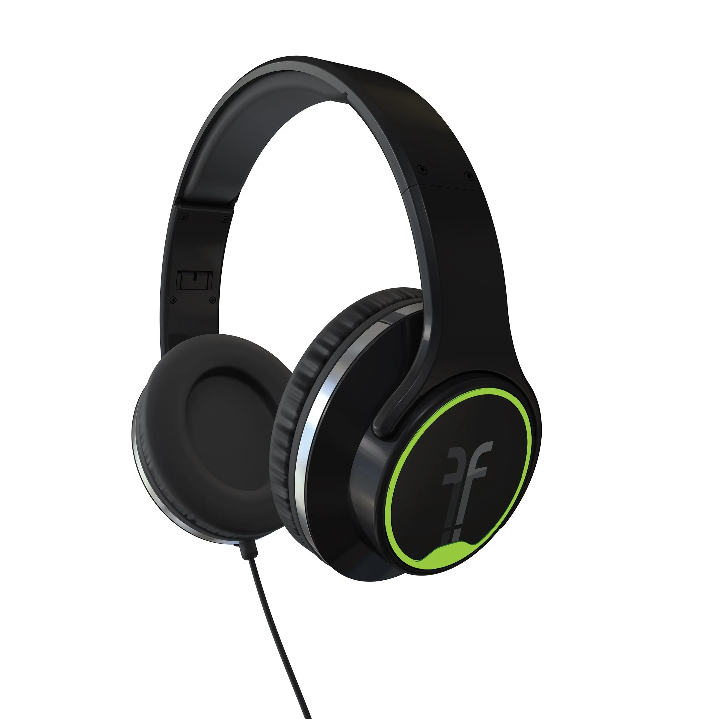 Collapsible HD Headphones & Stereo Speakers - Flips Audio, Black, Neodymium Speakers, Wired