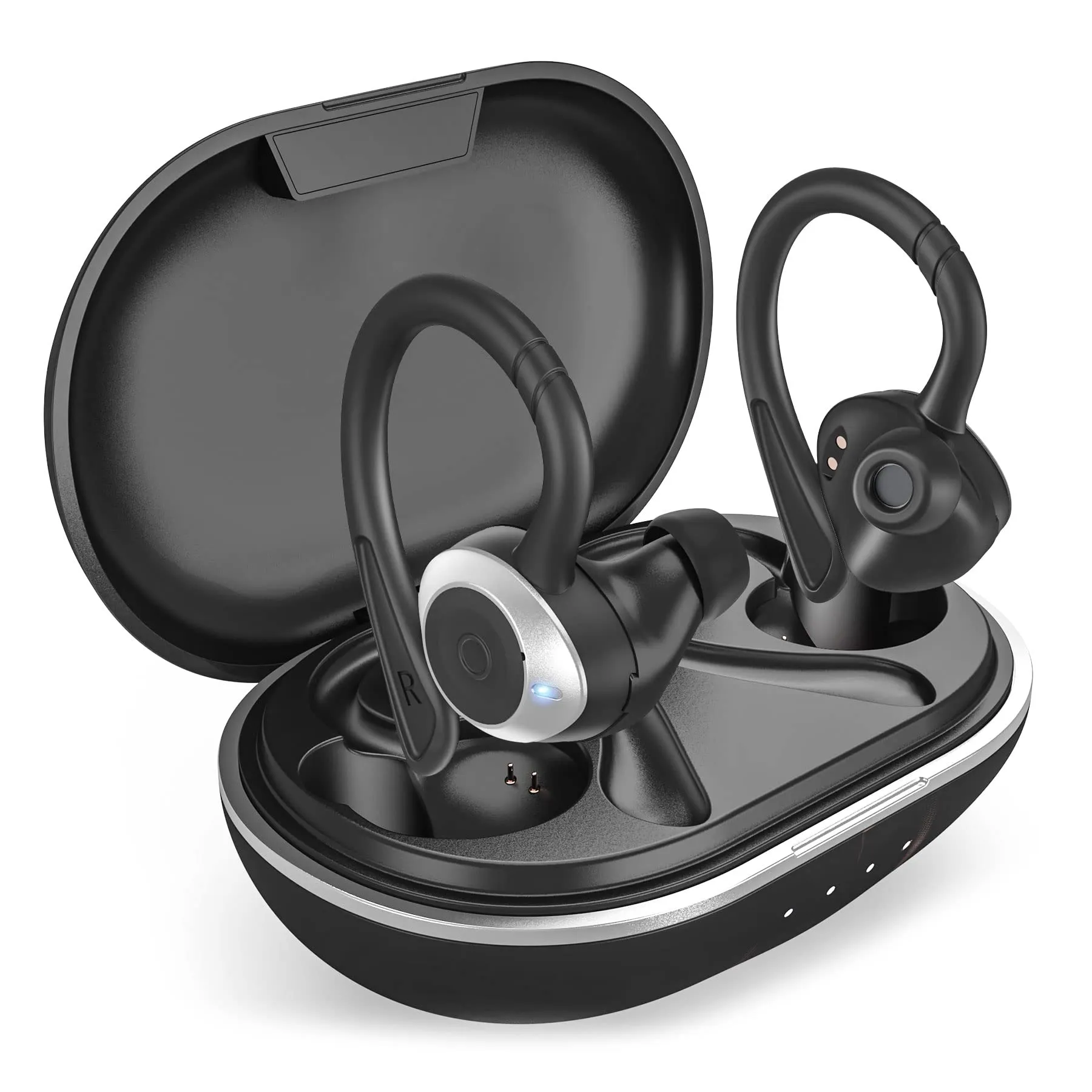 Comiso Wireless Earbuds, Bluetooth 5.1 Headphones, IPX7 Waterproof, Deep Bass, 36H Playtime, Black