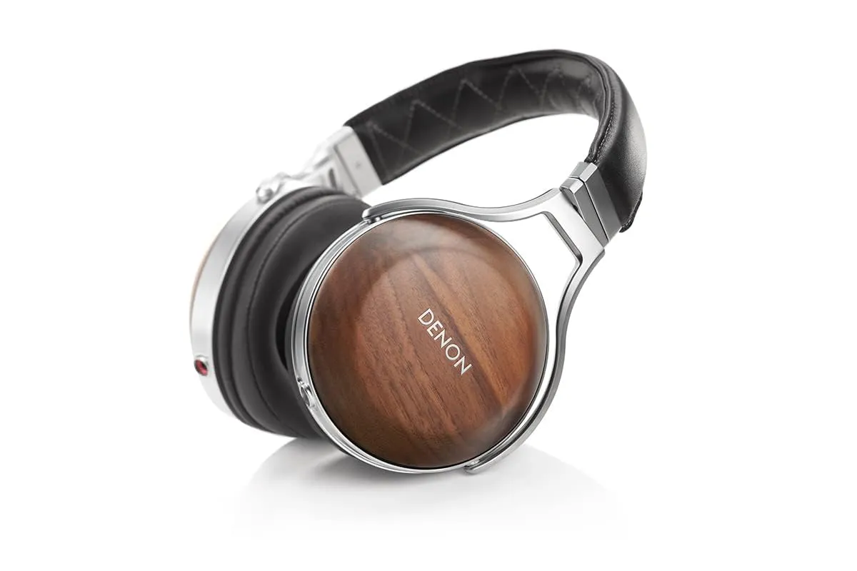 Denon AH-D7200 Over Ear Headphones with Walnut Ear Cups and Adjustable Headband