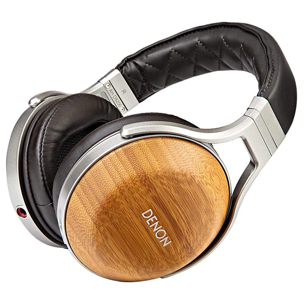 Denon AH-D9200 Over-Ear Headphones, Brown - Renewed, Powerful Sound with Sustainable Bamboo Housings