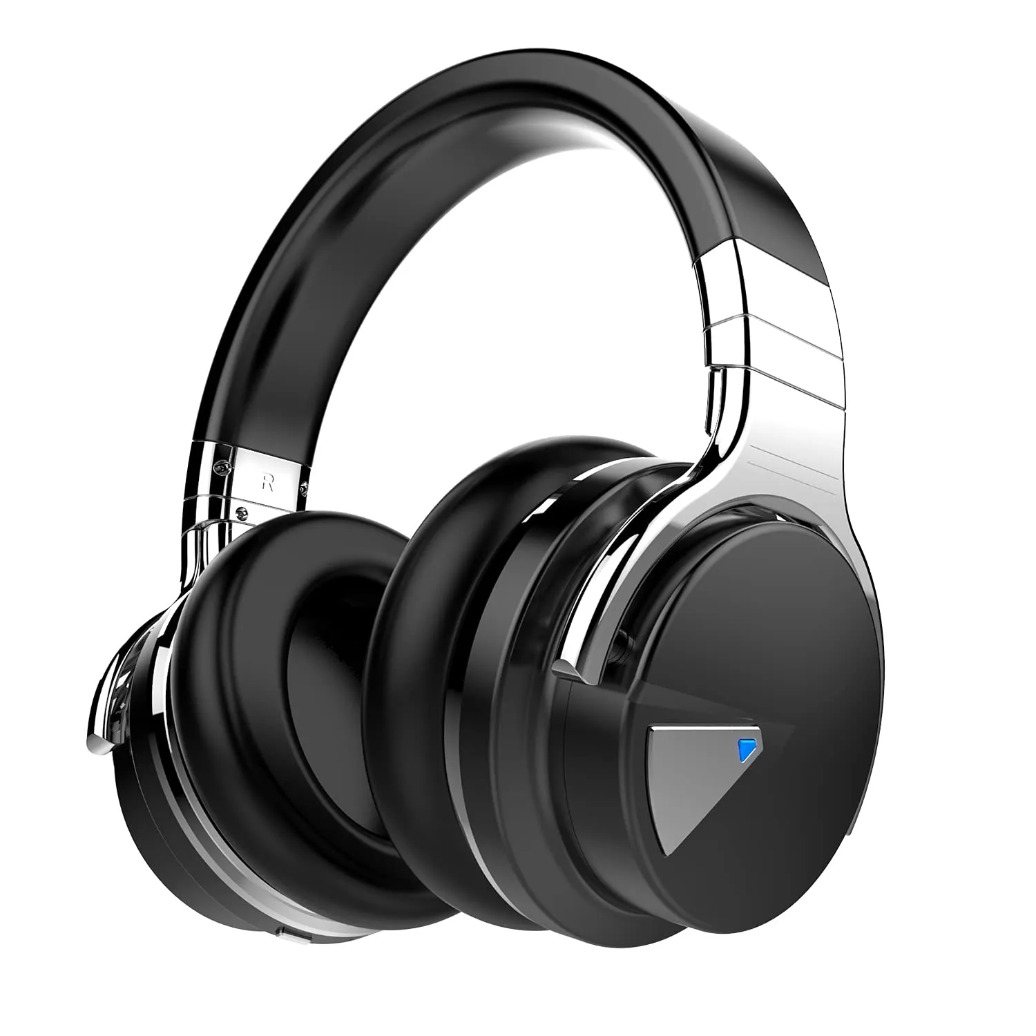 E7 Active Noise Cancelling Bluetooth Headphones with Microphone, Deep Bass, 30H Playtime, Black