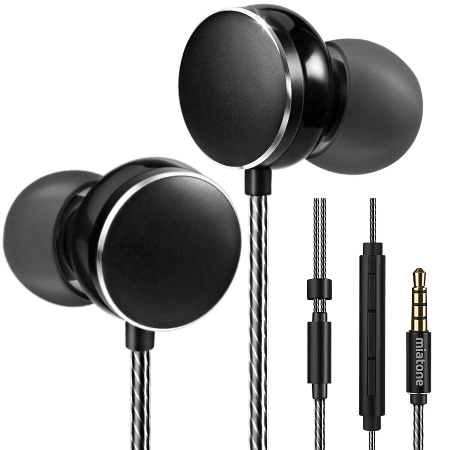 Earbuds Wired with Microphone & Remote Control, Ergonomic Stereo Headphones, Noise Isolating