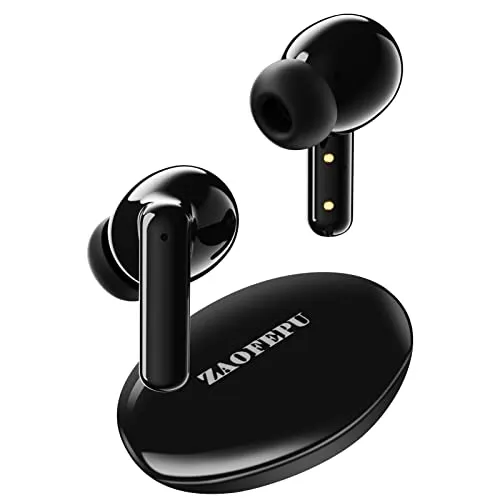 Earbuds Wireless Bluetooth 5.2 with Touch Control, Hi-Fi Stereo Audio, Deep Bass, Black