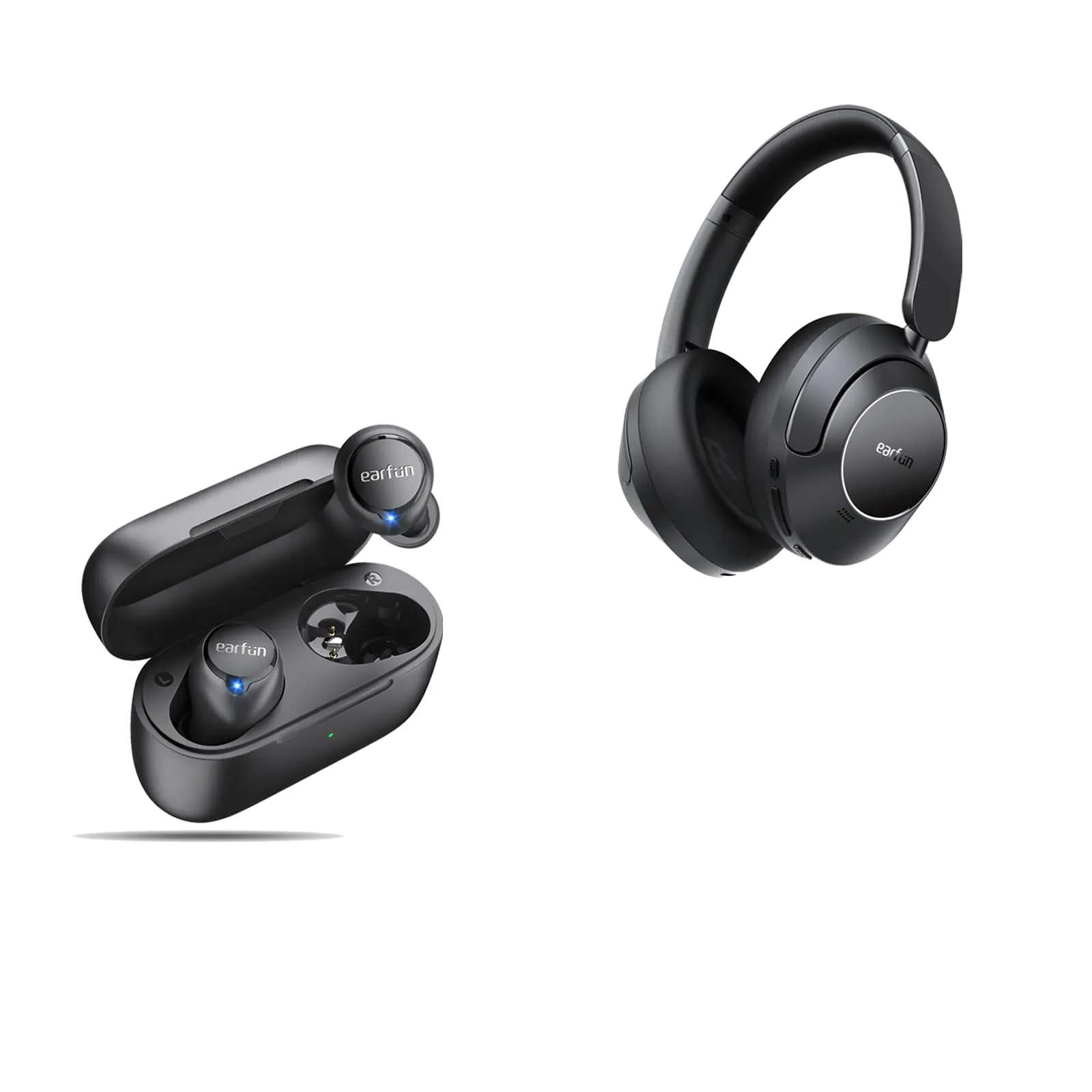 EarFun Free 2S Wireless Earbuds, Bluetooth Active Noise Cancelling Headphones with Deep Bass