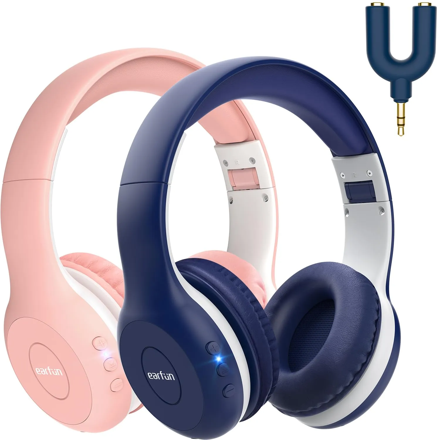 EarFun Kids Bluetooth Headphones K2, Volume Limited 85/94dB, 40H Playtime, Foldable Over-Ear