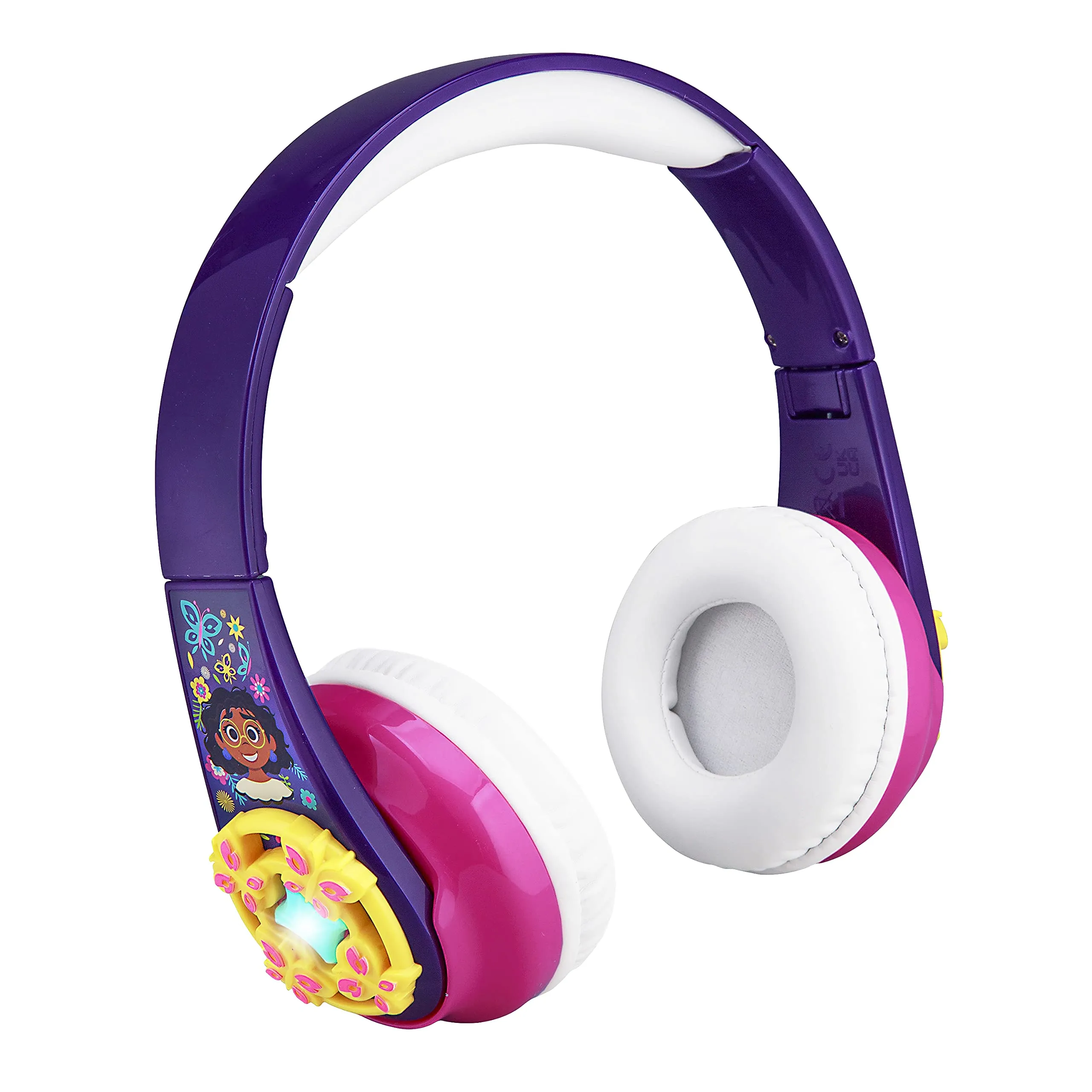 eKids Disney Encanto Bluetooth Headphones with Microphone, Wireless, Adjustable, Kids' Gift