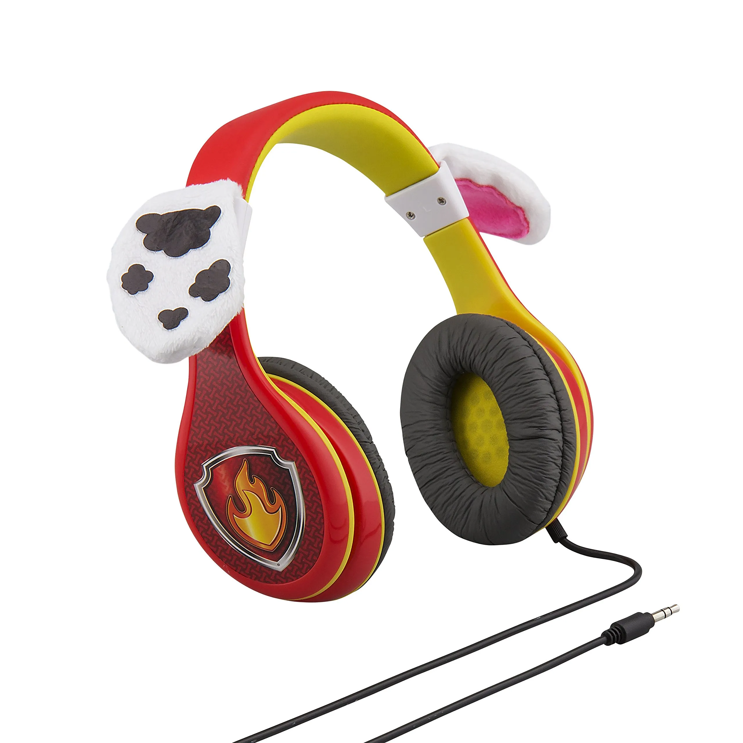 eKids Paw Patrol Marshall Kids Headphones, Adjustable Headband, Stereo Sound, Volume Control, Wired