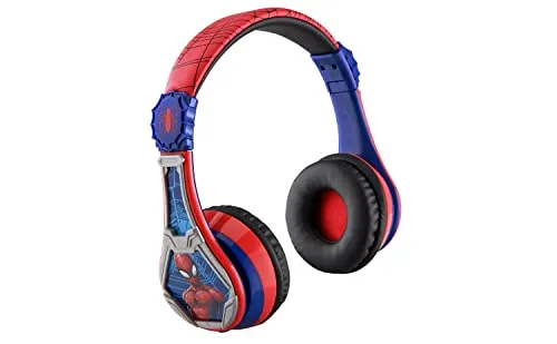 eKids Spiderman Bluetooth Headphones for Kids, Volume Reduced, Adjustable Headband, 18-Hour Battery