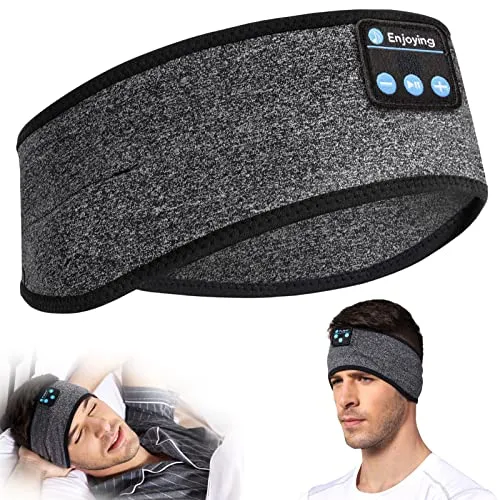 Enjoying Sleep Headband, Bluetooth Headphones for Sleeping, Noise Cancelling, Black&Grey