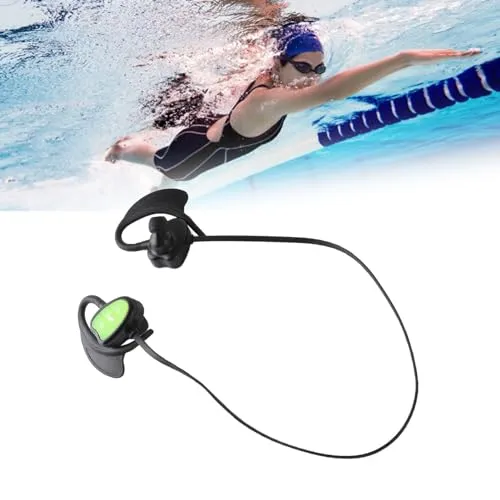 Fabater Green IPX8 Waterproof Swimming Headphones with Hi-Fi Sound and Underwater MP3 Player