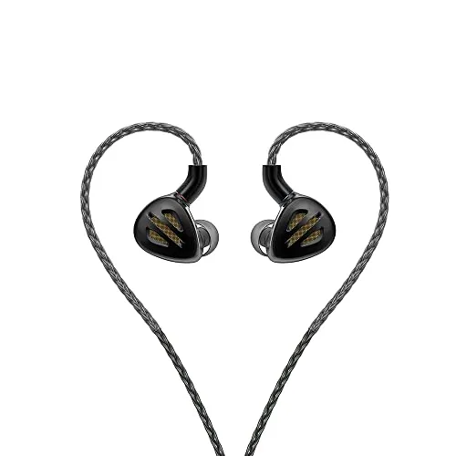 FiiO FH9 High-Resolution Wired Earphones 1DD+6BA, 2.5/3.5/4.4mm Plugs, Black - Premium Sound Experience