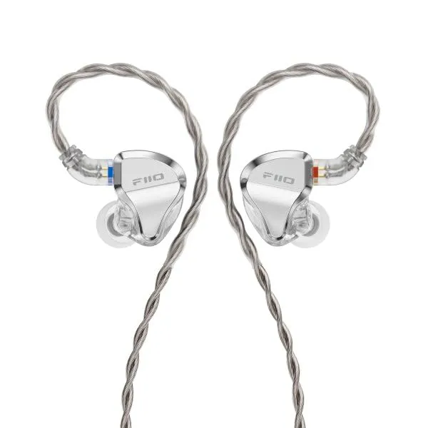 FiiO/JadeAudio JH5 1DD+4BA Hybrid HiFi In-Ear Monitors with Detachable Cable - Silver