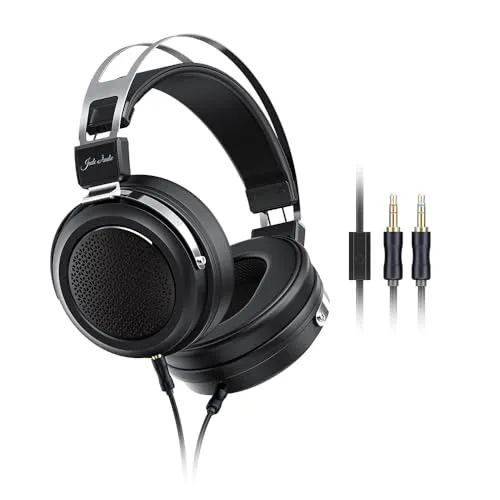 FiiO/JadeAudio JT1 Studio Headphones - 50mm Hi-Res Gaming Headset with Microphone & Adjustable Fit