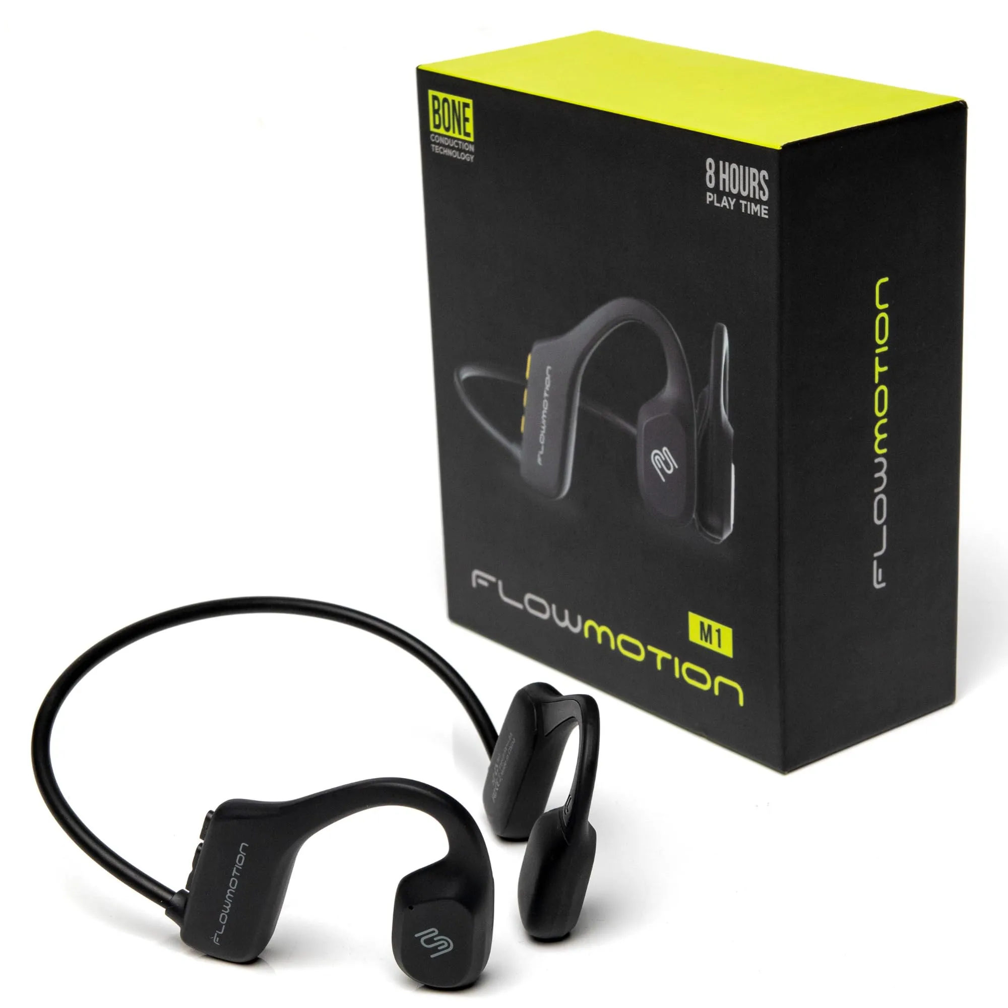 FlowMotion Waterproof Bone Conduction Swimming Headphones - Bluetooth & MP3, 32GB Storage