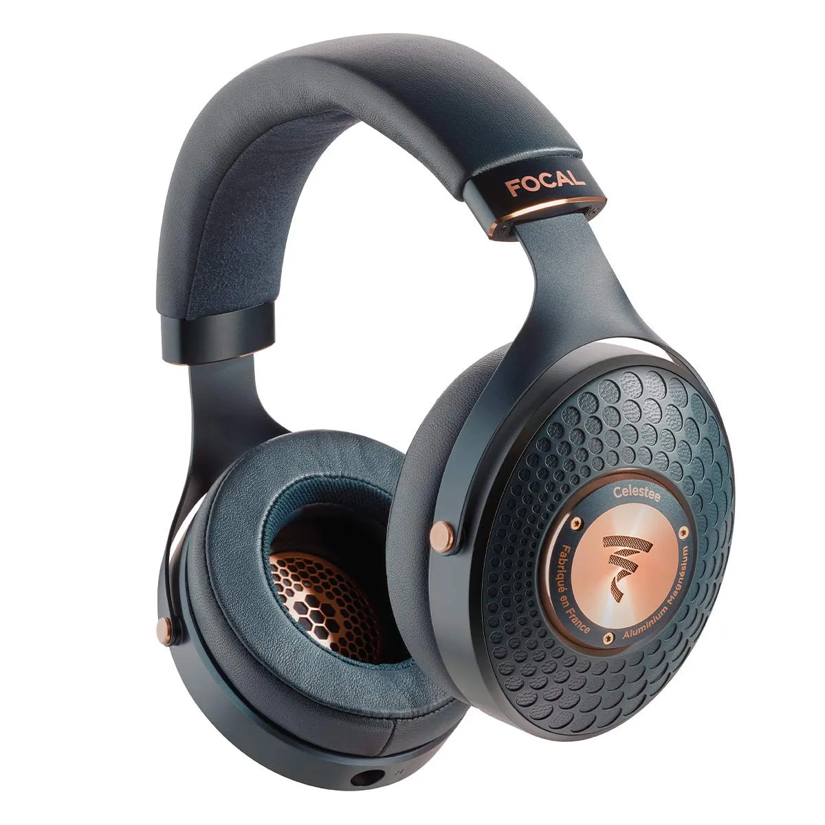 Focal Celestee High-End Closed-Back Over-Ear Headphones - Navy with Copper Accents, Renewed