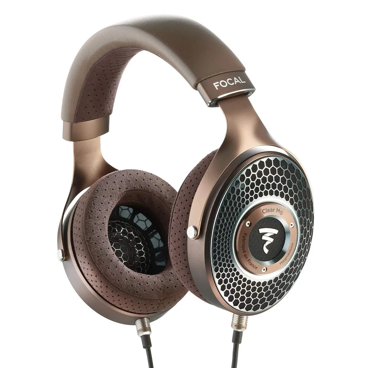 Focal Clear MG Open-Back High-Fidelity Over-Ear Headphones - Chestnut & Mixed Metals Design