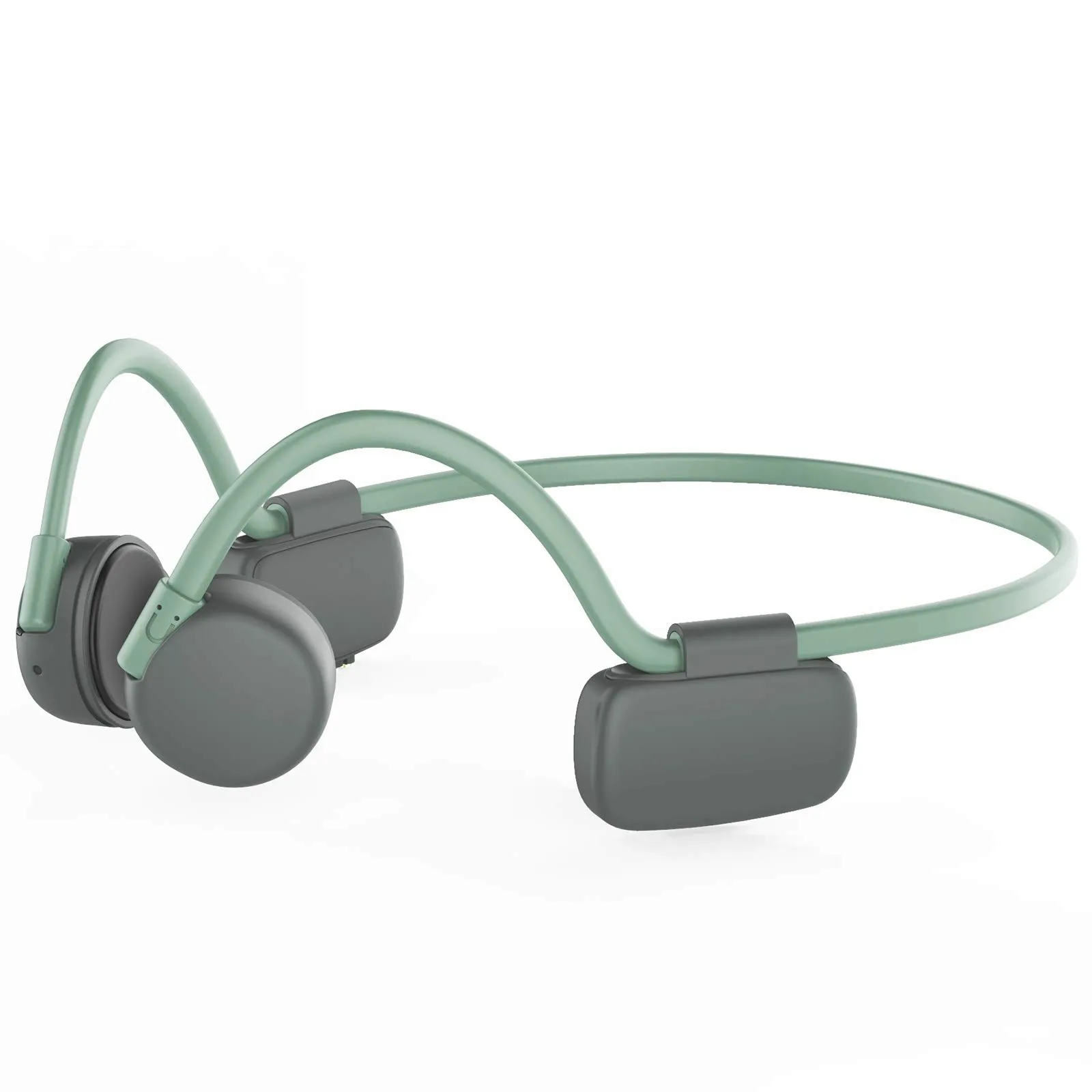 Green Bone Conduction Headphones Wireless Earbuds, IPX6 Waterproof, Lightweight for Running & Fitness