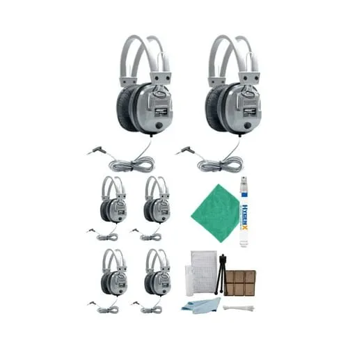 Hamilton Buhl SC-7V Deluxe Headphones Bundle with Cleaning Kit & Camera Accessory (6-Pack)