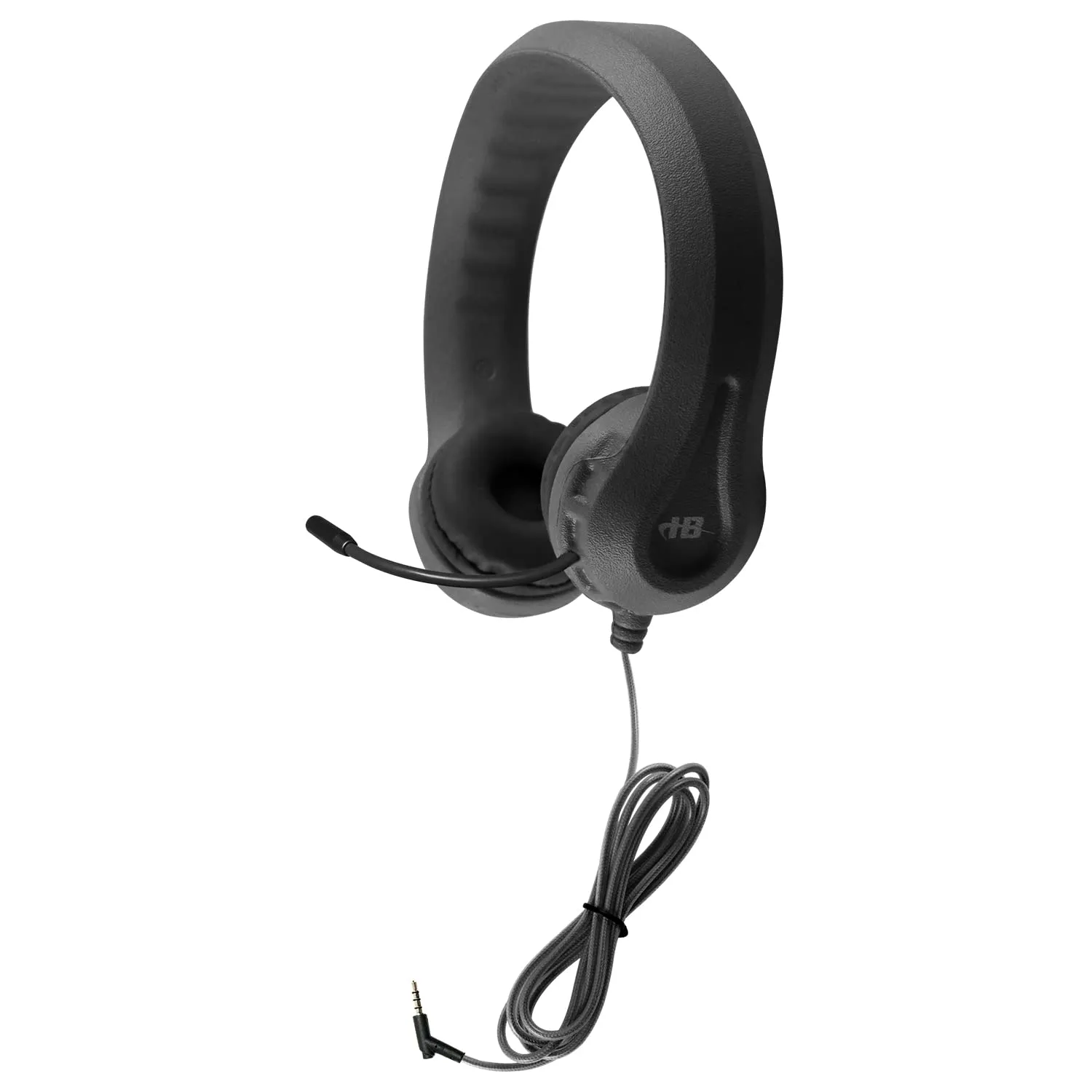 HamiltonBuhl Kid's Flex-Phones TRRS Headset with Gooseneck Microphone, Black - Volume Control, USB