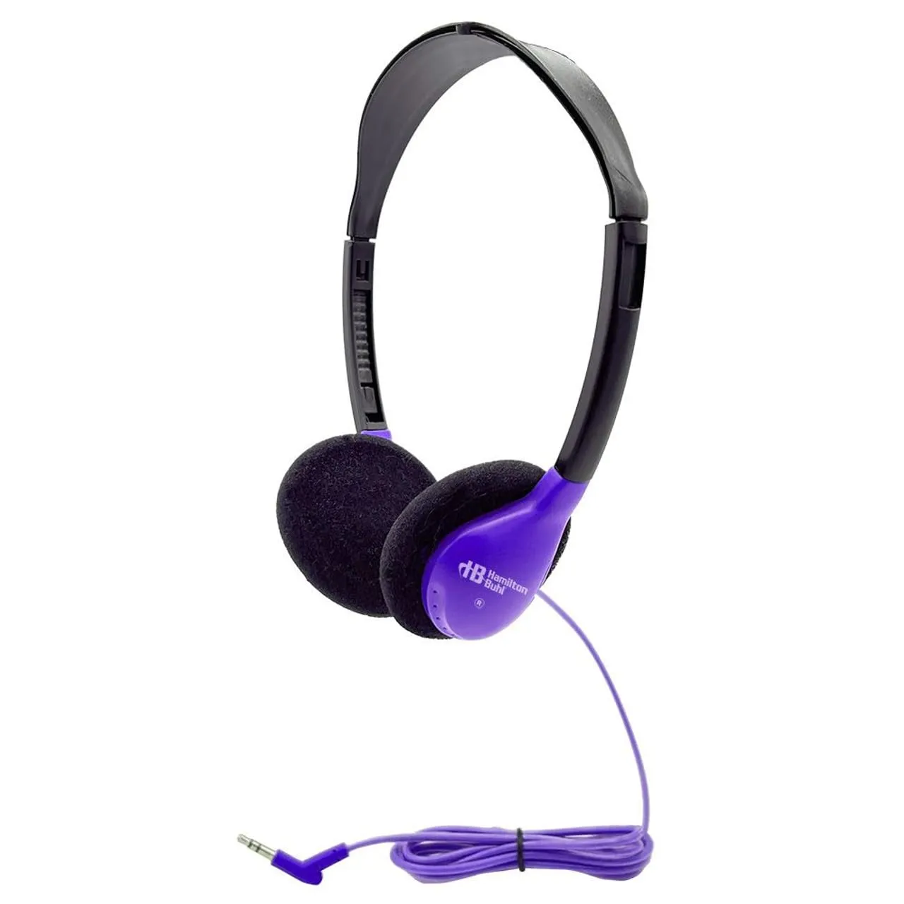 HamiltonBuhl On-Ear Stereo Headphone in Purple - Durable, Lightweight, Ideal for Classrooms