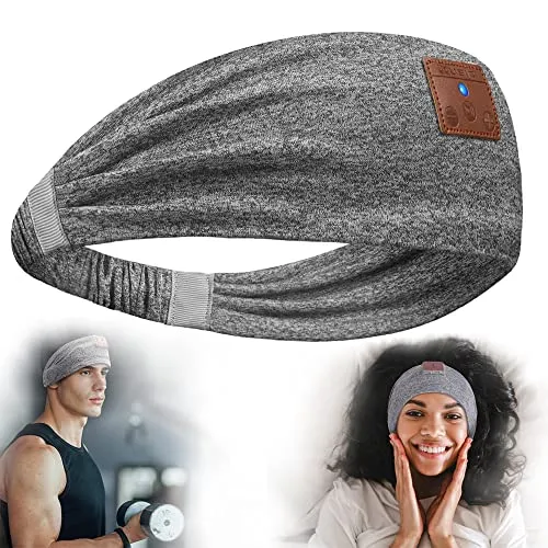 Headband Headphones - Bluetooth Sleeping Headphones with Ultra-Thin HD Speakers in Gray