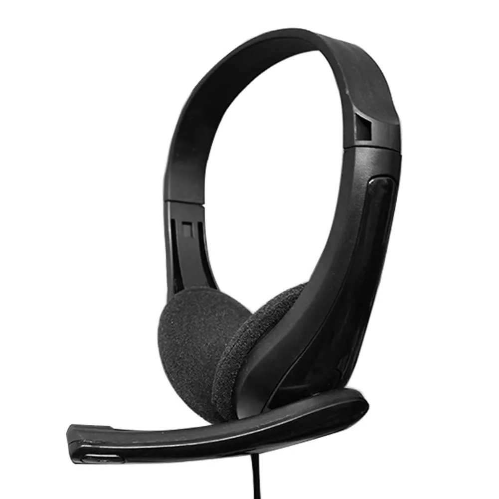 Heave Noise Cancelling Over Ear Headphones, Adjustable Microphone, Lightweight Comfort, Black