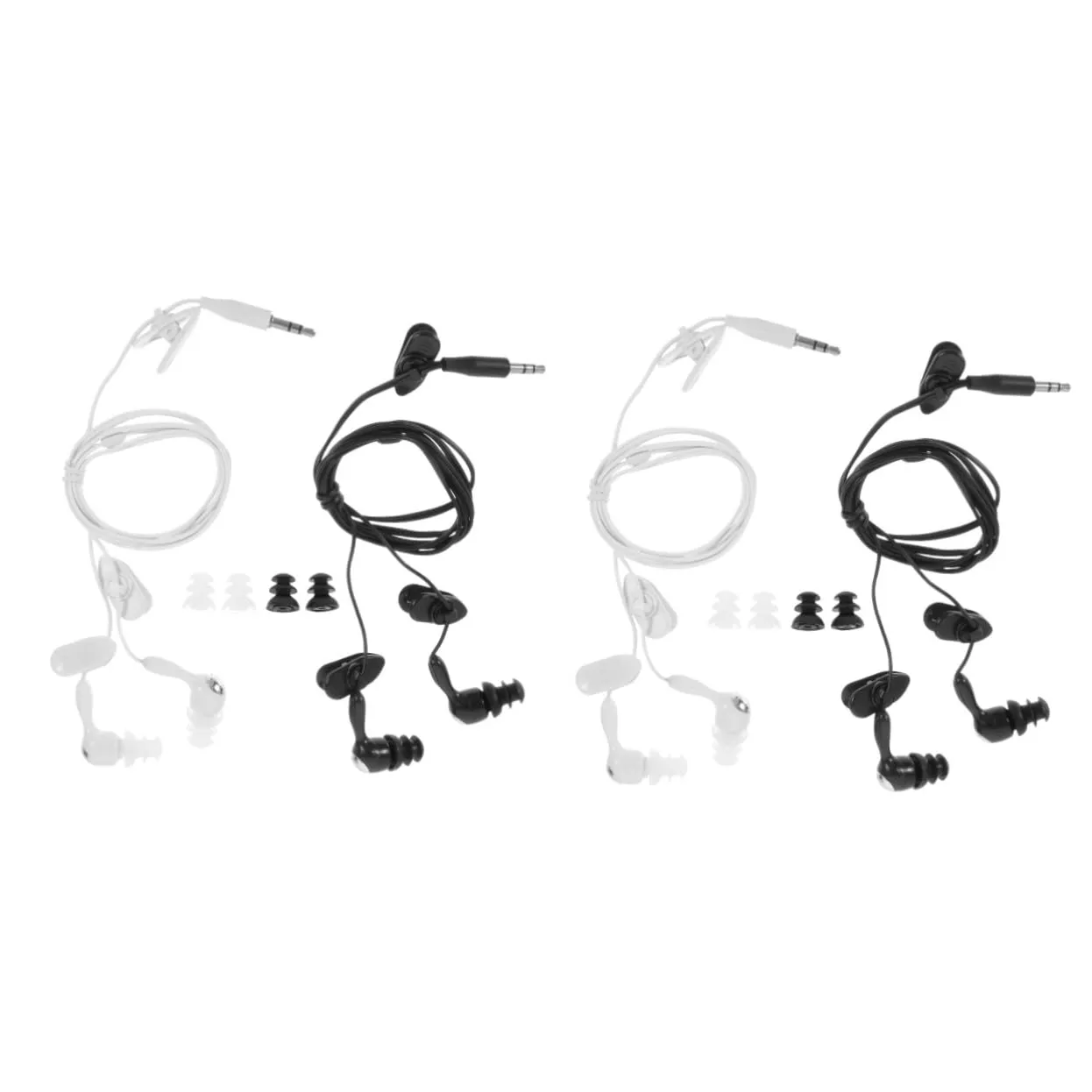 Homoyoyo 4 Pcs Swimming Diving Headphones, Noise Cancelling In-Ear Earphones, Waterproof Ear Plugs