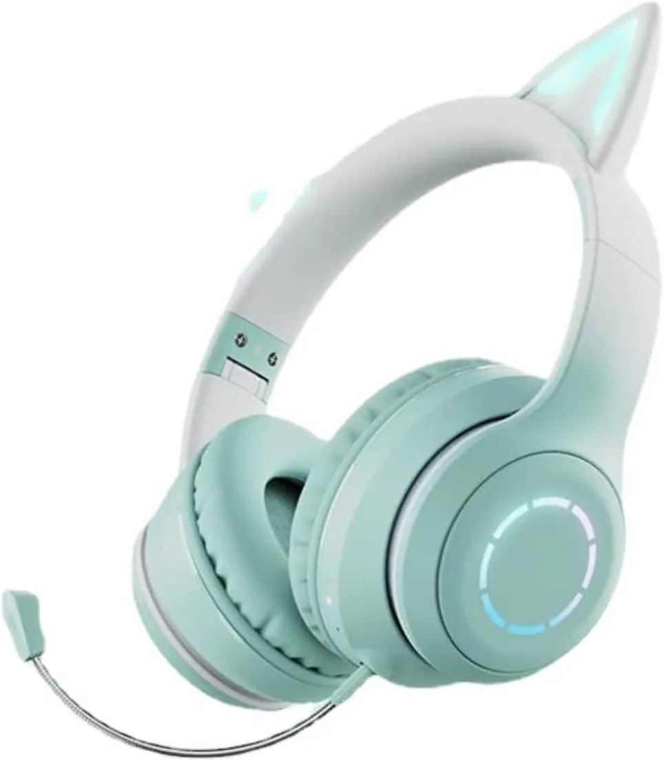 Honfomy Wireless On-Ear Headphones - Bluetooth 5.1, 14-Hour Playtime, Adjustable Headband, Green