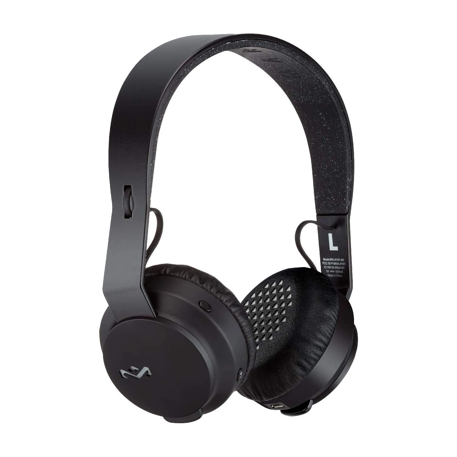 House of Marley EM-JH101-BK Rebel Wireless Bluetooth Headphones, Black, Large, Superior Sound