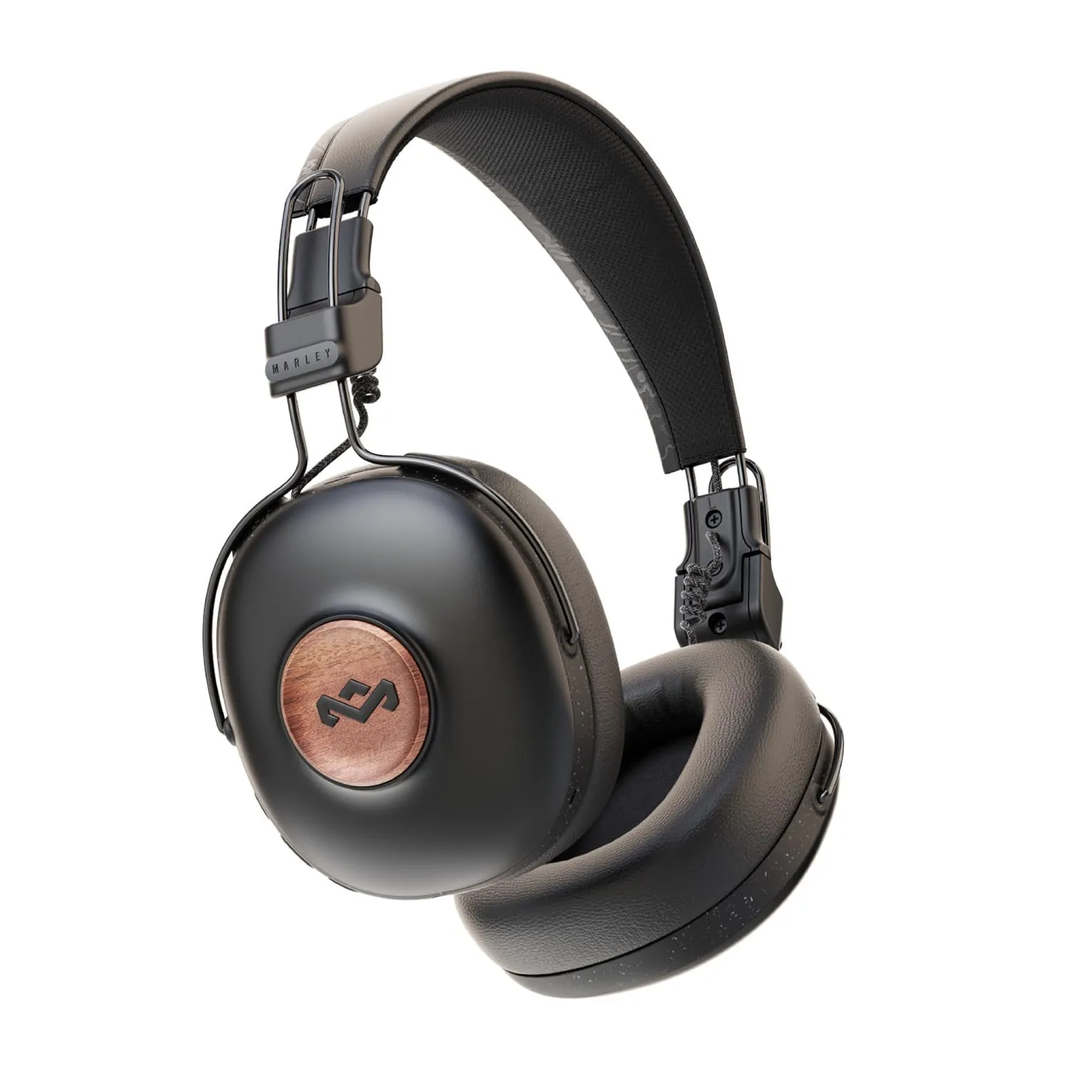 House of Marley Positive Vibration Over-Ear Wireless Headphones, 34 Hours Playtime, Signature Black