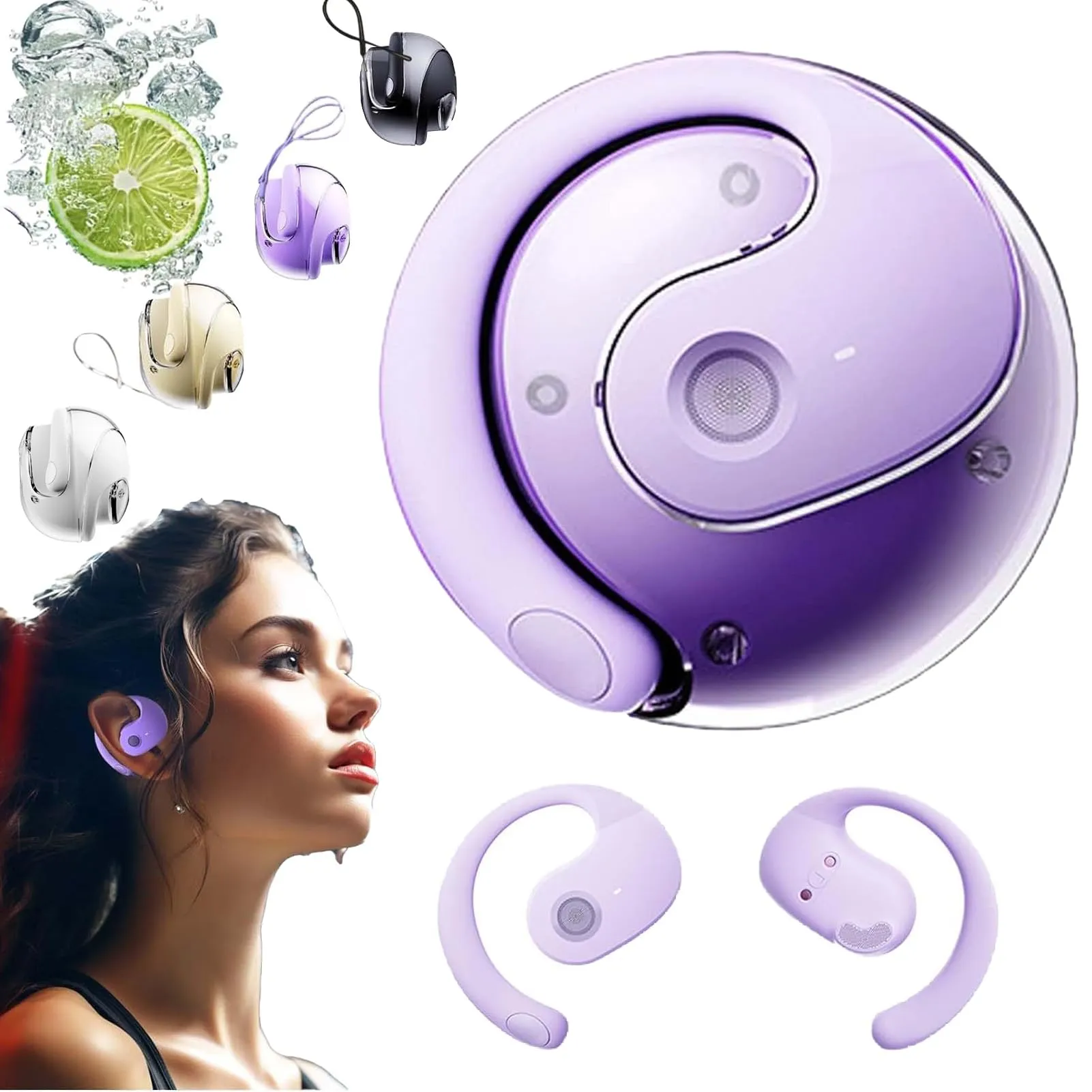 Hy-T26 X15 Pro Wireless Bluetooth Earbuds, Purple, Noise Canceling, 3D Stereo, Bluetooth 5.4