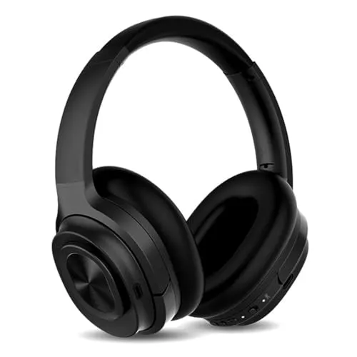 Hybrid Active Noise Cancelling Headphones with APTX-HD, Bluetooth 5.0, 40H Playtime, Black