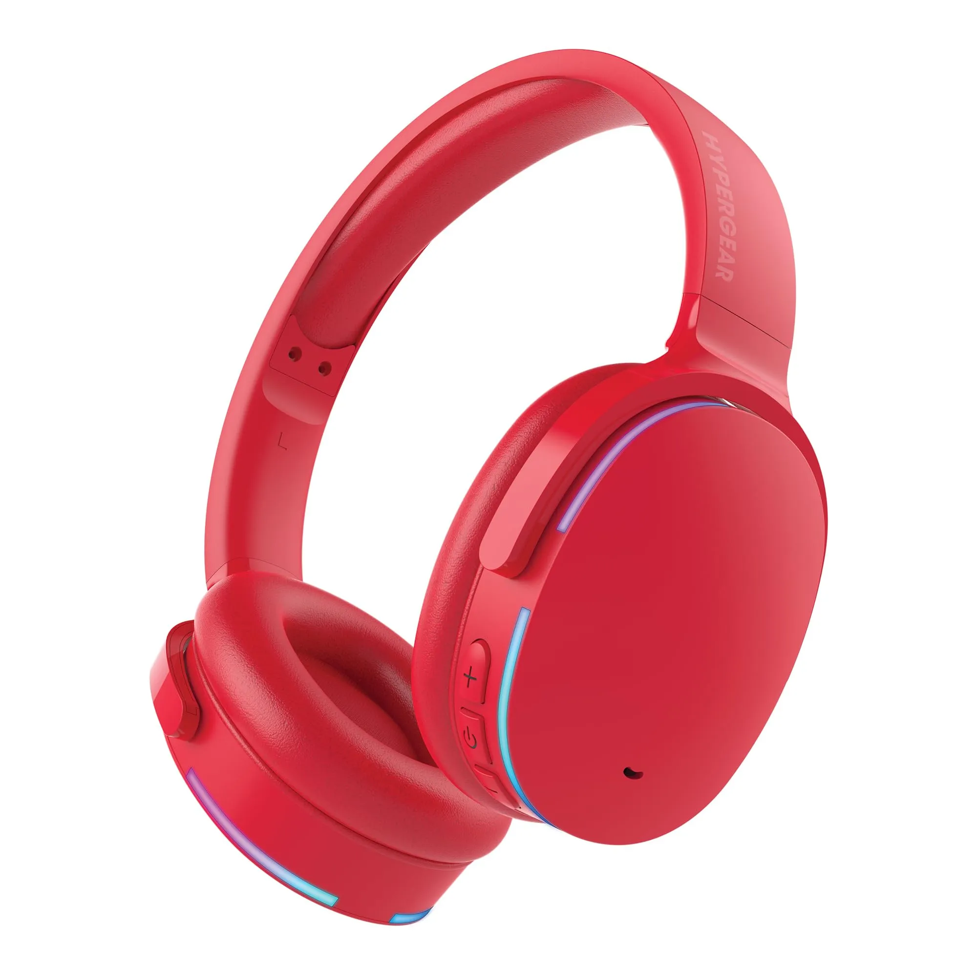 HyperGear Wireless Bluetooth Headphones + HD Stereo Sound Speaker Over-Ear Noise-Isolating Red