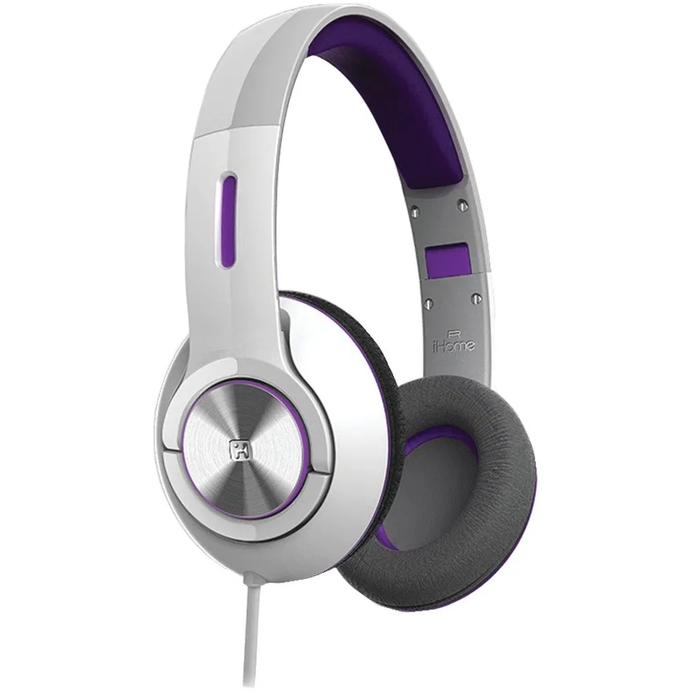 IB45W On-Ear Foldable Headphones, White - Enhanced Bass, Padded Ear Cushions, Adjustable Fit