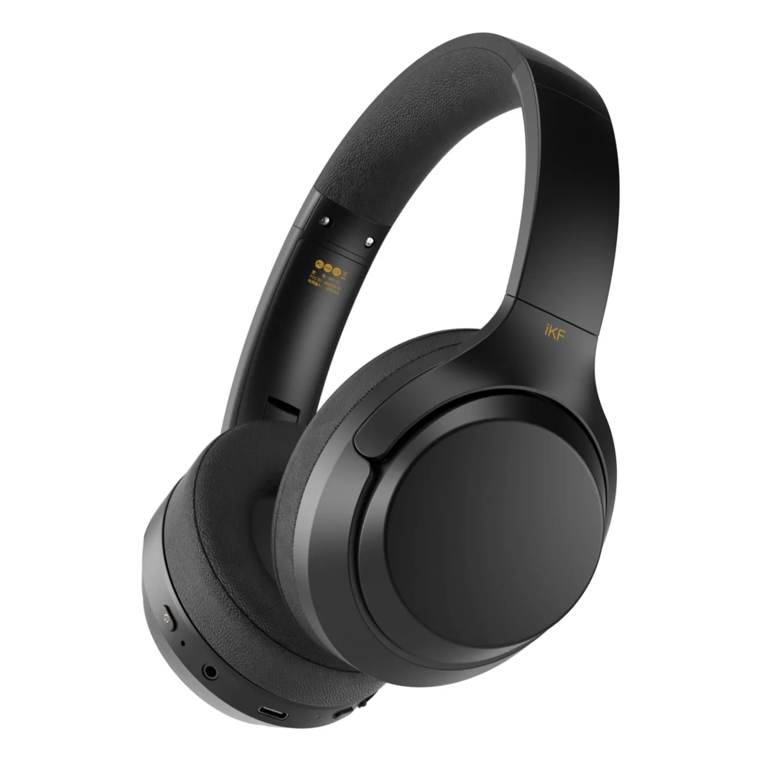 iKF-T1 Pro Wireless Bluetooth 5.3 Headphones, Noise Cancelling, 100 Hours, Game Mode, Black