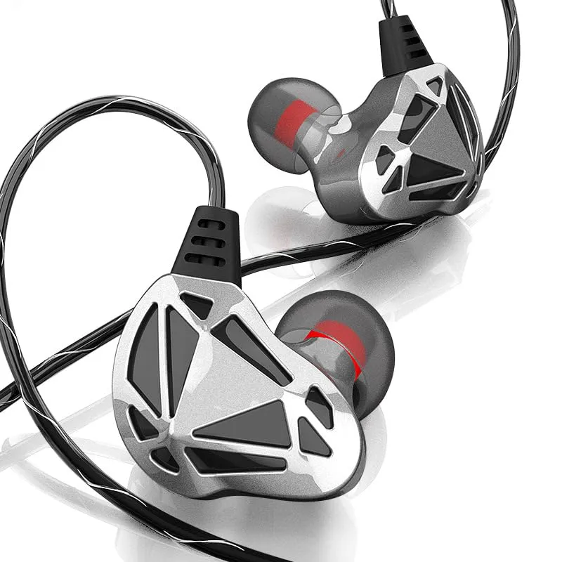 In-Ear Wired Headphones with Microphone, 3.5mm Jack, Heavy Bass, Ergonomic Design, DUCK DANCE