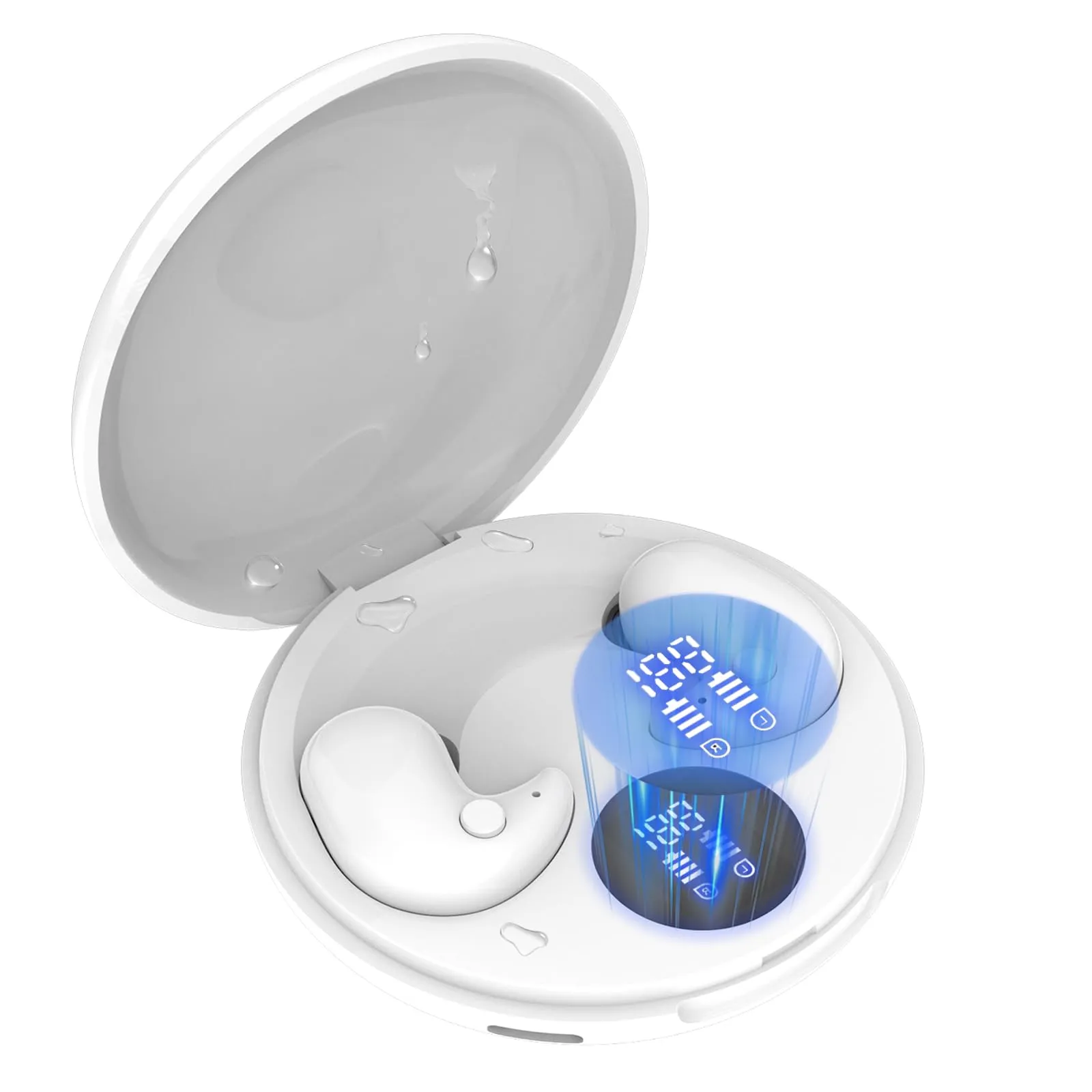 Invisible Sleep Earbuds Bluetooth 5.3, 24-Hour Playback, IP7 Waterproof, Comfortable Side Sleeper