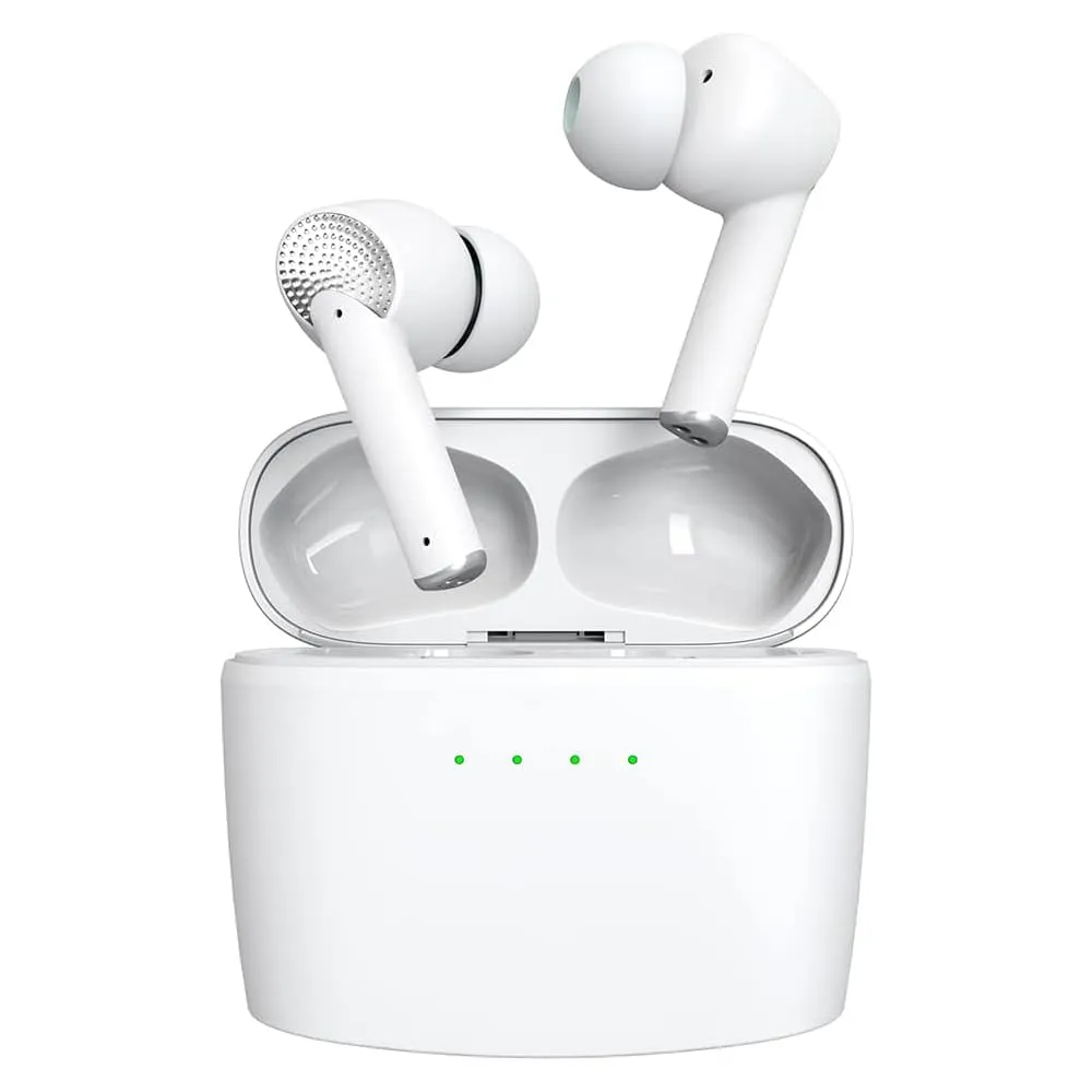 J8 Wireless Earbuds Bluetooth 5.2 - IPX7 Waterproof, 42H Playtime, Active Noise-Canceling, White