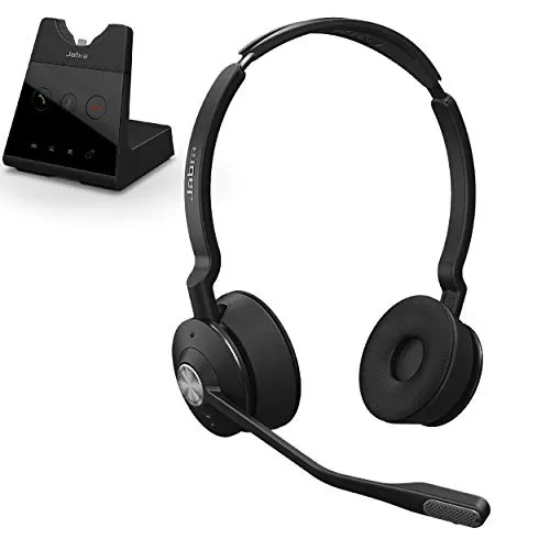 Jabra Engage 65 Wireless Headset, Stereo - Advanced Noise-Cancelling, All-Day Battery Life, DECT