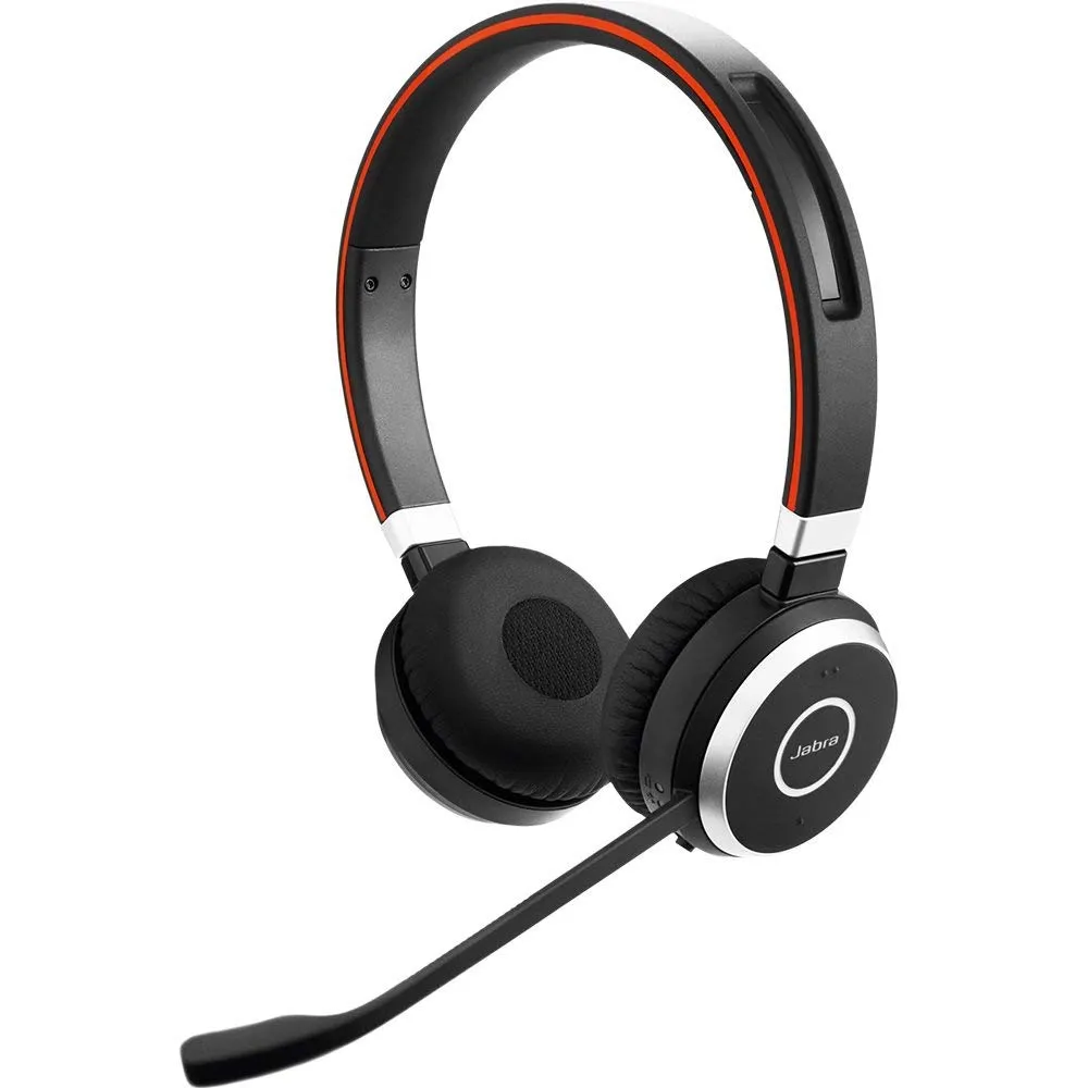 Jabra Evolve 65 UC Stereo Wireless Headset with Noise-Canceling Microphone and Link 360