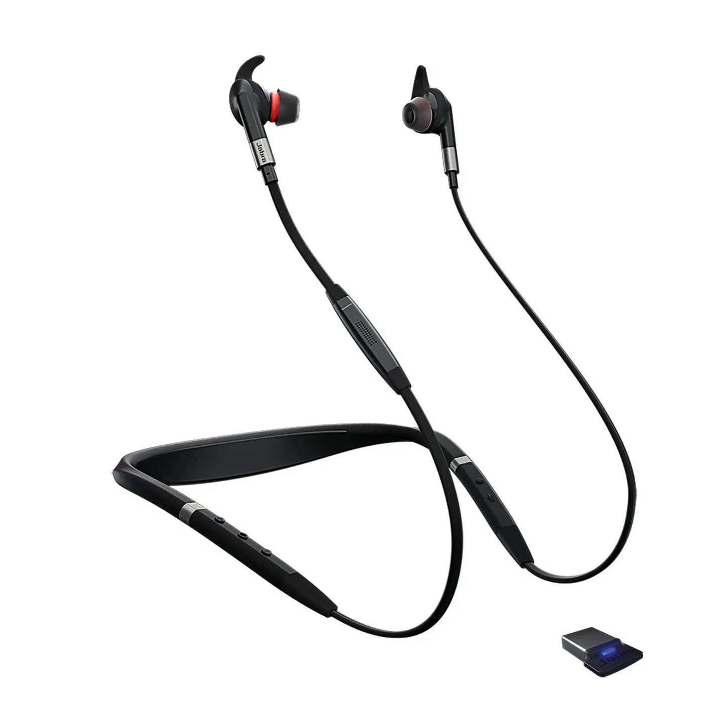 Jabra Evolve 75e MS Wireless Bluetooth Earbuds, Noise Cancelling, 14-Hour Battery Life, Renewed