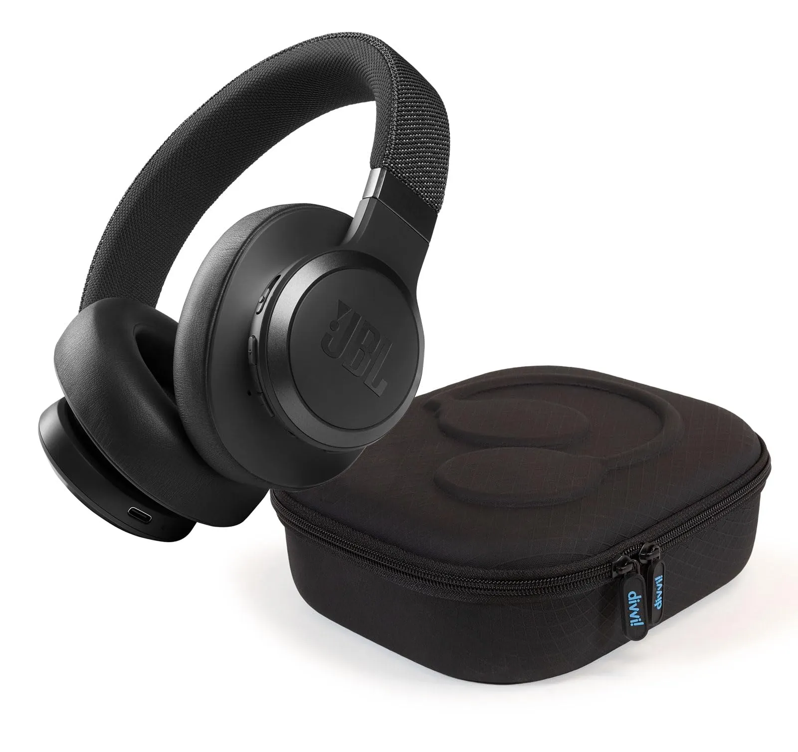 JBL LIVE 660NC Wireless Noise Canceling Headphones Bundle with divvi! Case - Black