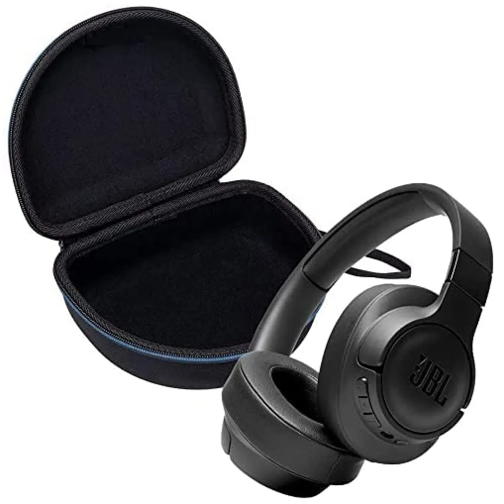 JBL Tune 760NC Wireless Over-Ear Noise-Cancelling Headphones Bundle - Black with Premium Case