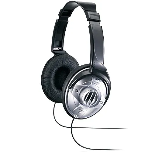 JVC HA-V570 Supra-Aural Headphones with Super Bass, Volume Control, Wired, 40mm Drivers, Black