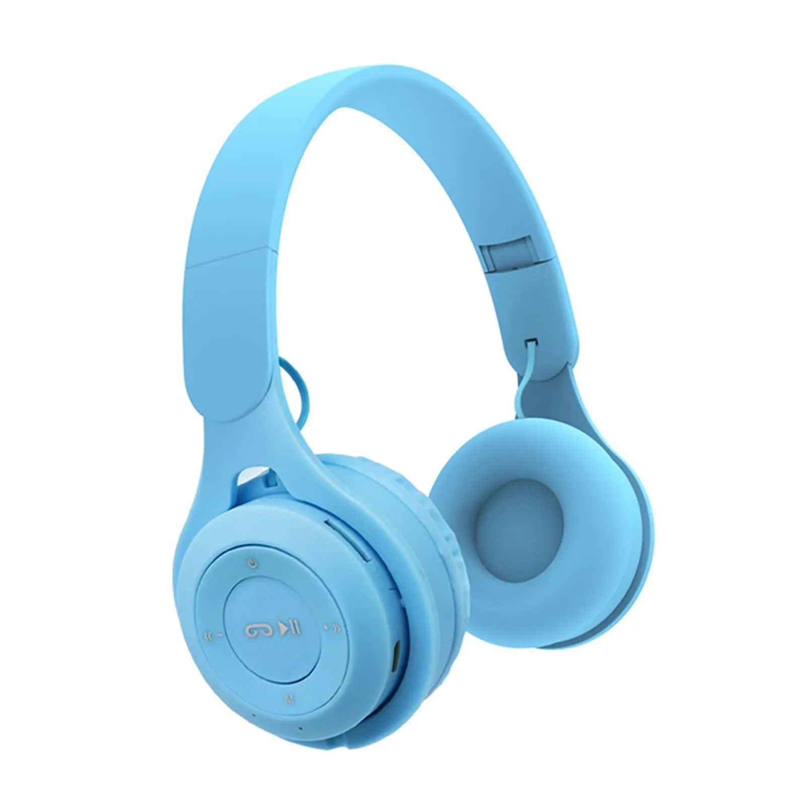 Kids Bluetooth Headphones - Over-Ear Wireless Headset with Microphone, Comfortable Earpads, Blue